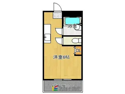 エクセルシオール高砂(ワンルーム/4階)の間取り写真