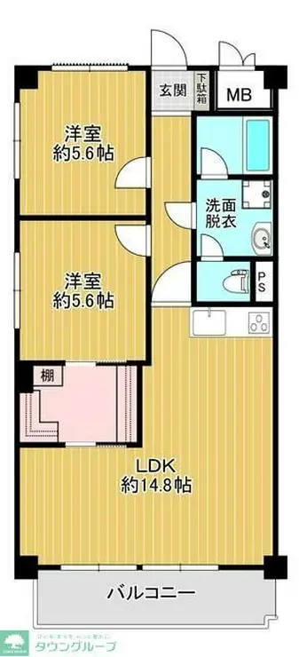 ヴィラ東川口 2階階 間取り