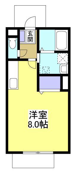 ＪＲ東海道本線 浜松駅 徒歩40分 2階建 築23年(1K/1階)の間取り写真