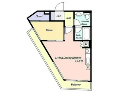 アイランド渋谷東(1LDK/3階)の間取り写真