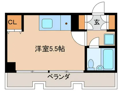 アデナ川和(ワンルーム/5階)の間取り写真