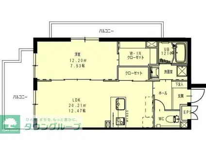 DOMINO STELLA RESIDENCE(1LDK/2階)の間取り写真