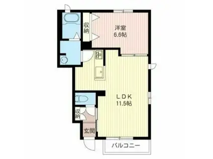 シャーメゾンPARK-N(1LDK/1階)の間取り写真