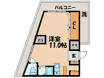 西村マンション(ワンルーム/3階)の間取り写真