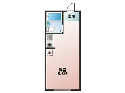 リヴ氷川台(ワンルーム/1階)の間取り写真