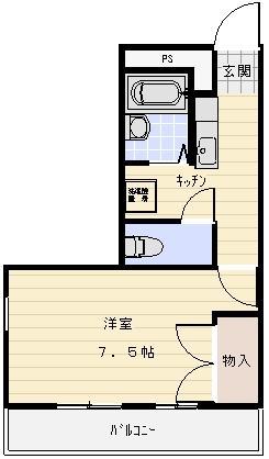 MUSE(1K/2階)の間取り写真