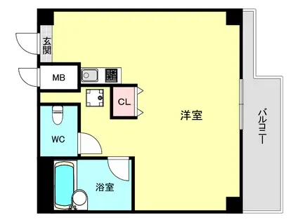 カサ甲子園口(ワンルーム/3階)の間取り写真