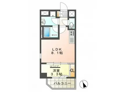 アイ・レジデンシーズ西条(1LDK/5階)の間取り写真