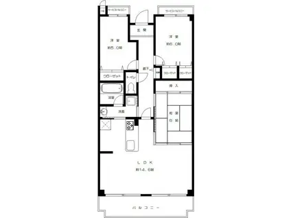 東灘コーストアヴェニュー参番館(3LDK/6階)の間取り写真