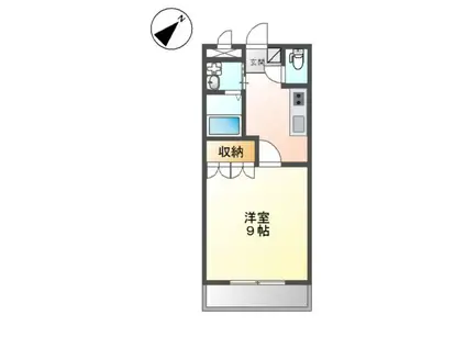 エクレセンス長野(1K/2階)の間取り写真