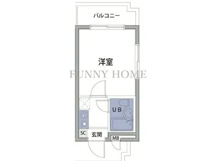 DRホームズ学芸大学(1K/2階)の間取り写真