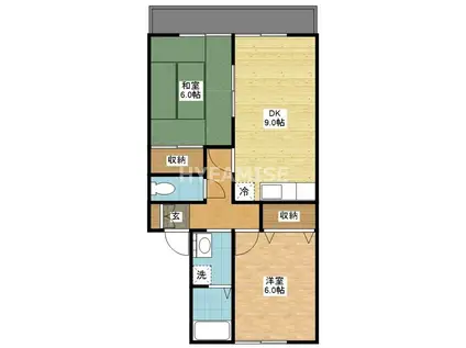 セジュールフォレスト(2DK/2階)の間取り写真