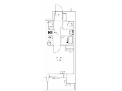 GENOVIA浅草VII(1K/3階)の間取り写真