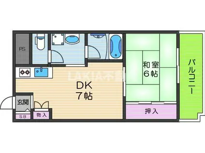 幸田マンション(1LDK/3階)の間取り写真