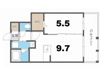 癒禅32(1LDK/3階)の間取り写真