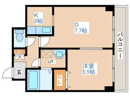 フォレストハイムN18(1DK/5階)の間取り写真