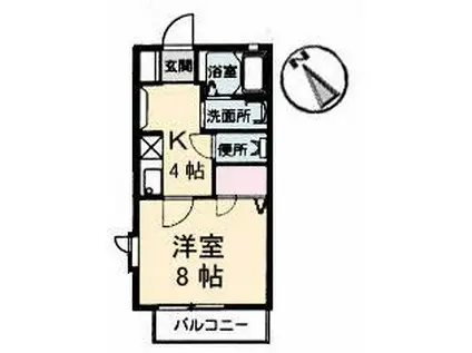 シャルム矢野(1K/1階)の間取り写真