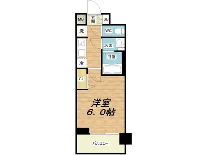 プレサンス大正フレンジ(1K/10階)の間取り写真