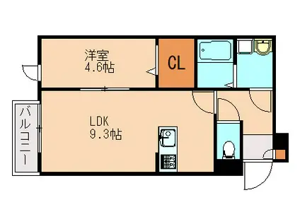 物件名募集アパート(1LDK/1階)の間取り写真
