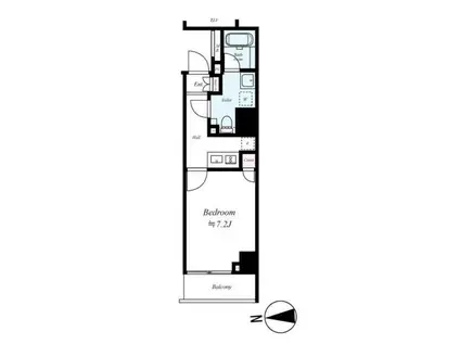 ブライズ亀戸DUE(1K/1階)の間取り写真