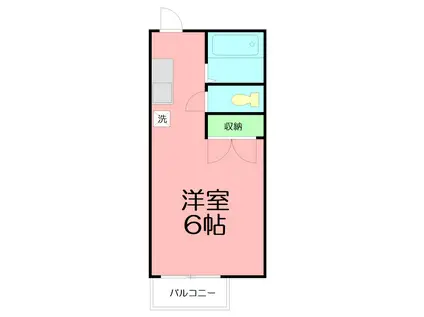 妻田サンハイツ(1K/2階)の間取り写真