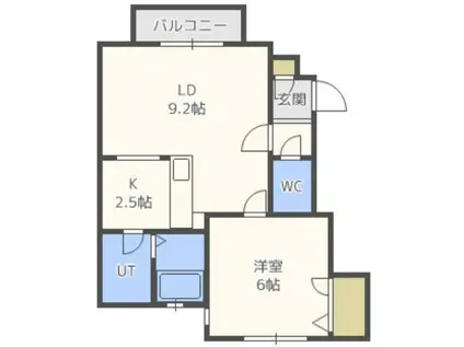 グランシードI(1LDK/4階)の間取り写真