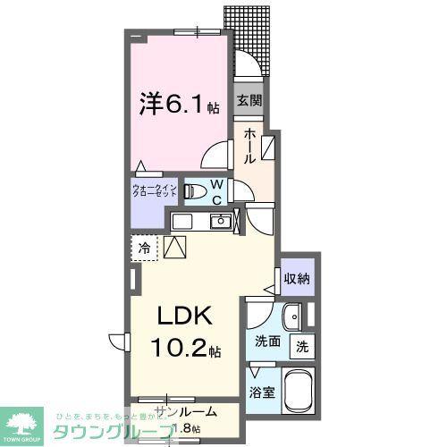カーサ アバンツァート(1LDK/1階)の間取り写真