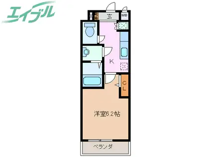 レジデンス浜田(1K/5階)の間取り写真