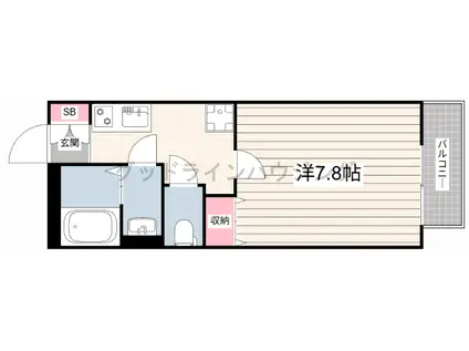 グランシャリオ広野(1K/2階)の間取り写真
