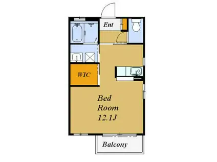 シャルム(1K/1階)の間取り写真