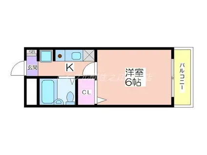 バローレ住之江(1K/5階)の間取り写真