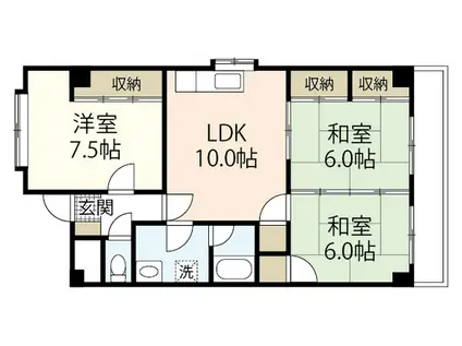 メゾンリュミエール(3LDK/1階)の間取り写真