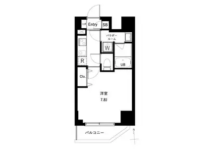 アーバンパーク綾瀬III(1K/9階)の間取り写真