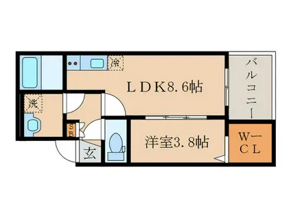 LITO(1LDK/3階)の間取り写真