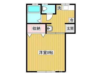 セピアハイツ(1K/2階)の間取り写真