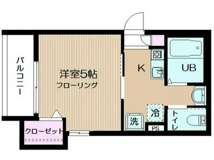 フェリーチェ早稲田(1K/1階)の間取り写真