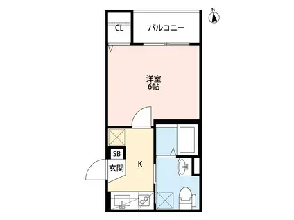 ルネッサ八尾南(1K/1階)の間取り写真