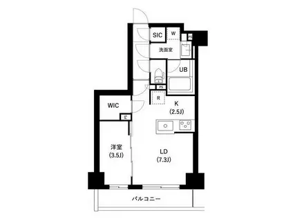 ザ・レジデンス三ノ輪II(1LDK/4階)の間取り写真
