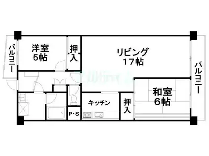 京都ロジュマン島町A棟(2LDK/5階)の間取り写真