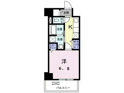 サニーレジデンス 高槻(1K/5階)の間取り写真