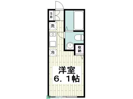 REFINE戸塚(ワンルーム/1階)の間取り写真