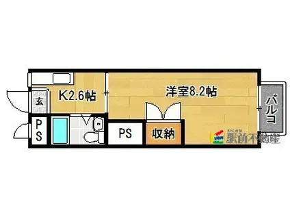 フレンシア(1K/2階)の間取り写真