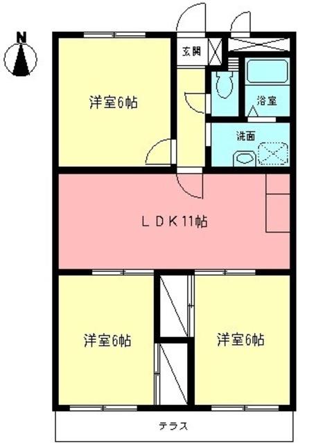 ソレイユ楠(3LDK/3階)の間取り写真