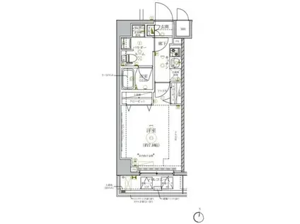 レアライズ蒲田II(1K/4階)の間取り写真