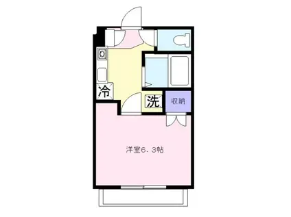 ベルグレイス(1K/5階)の間取り写真