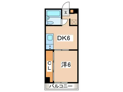 ハイツリヴァ・スター(1DK/4階)の間取り写真