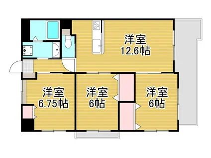 VENT CREST (3LDK/9階)の間取り写真