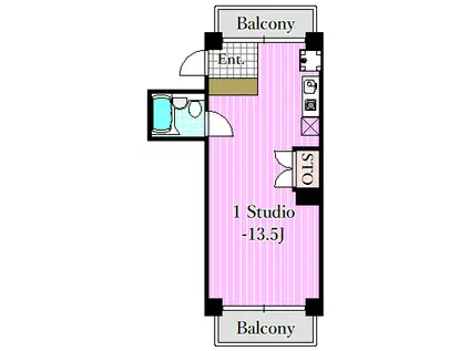 シティハイツⅡ(ワンルーム/7階)の間取り写真