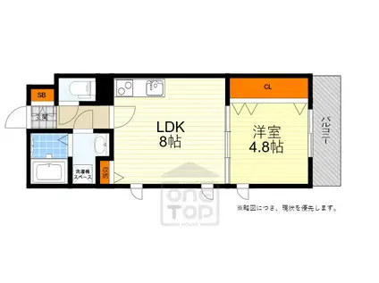 ラ カーサ リラッサンテ(1LDK/2階)の間取り写真