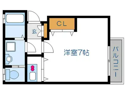 AFFECT(1K/1階)の間取り写真